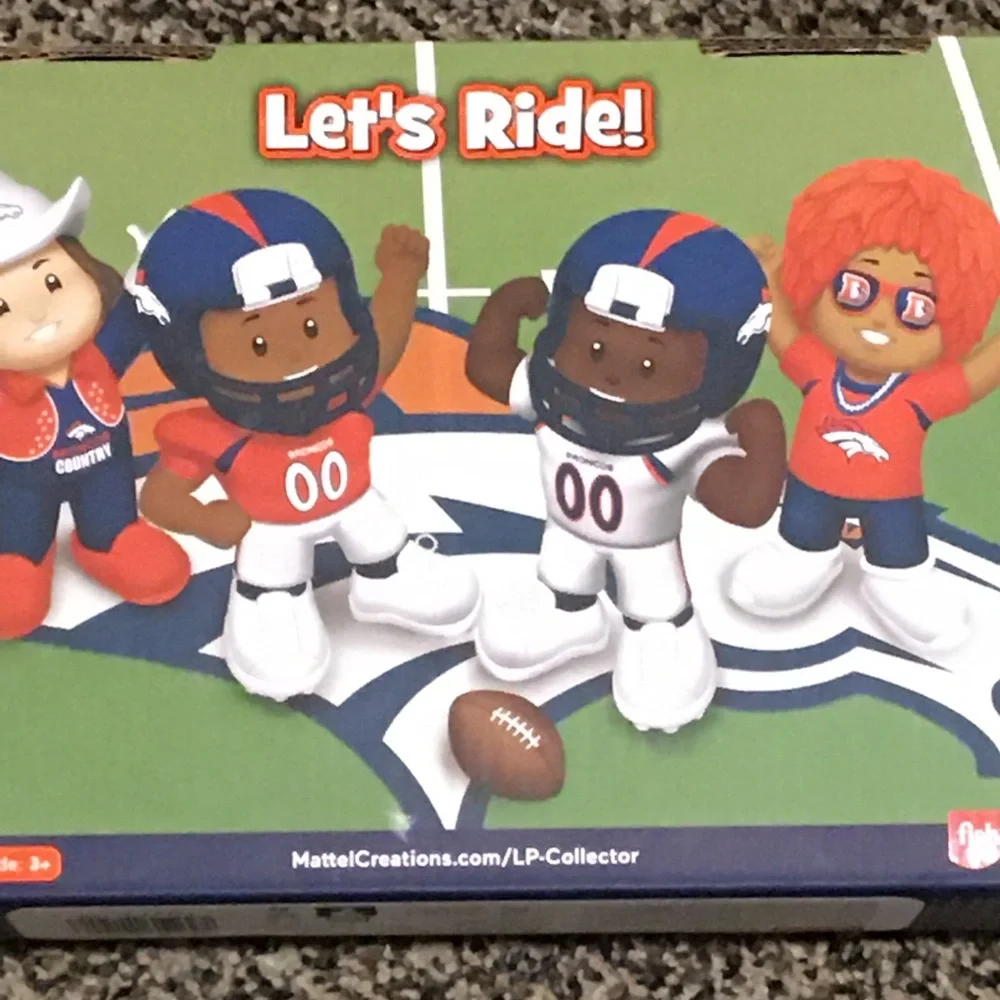 NFL Denver Broncos Action Figure Set - Black, White, Orange